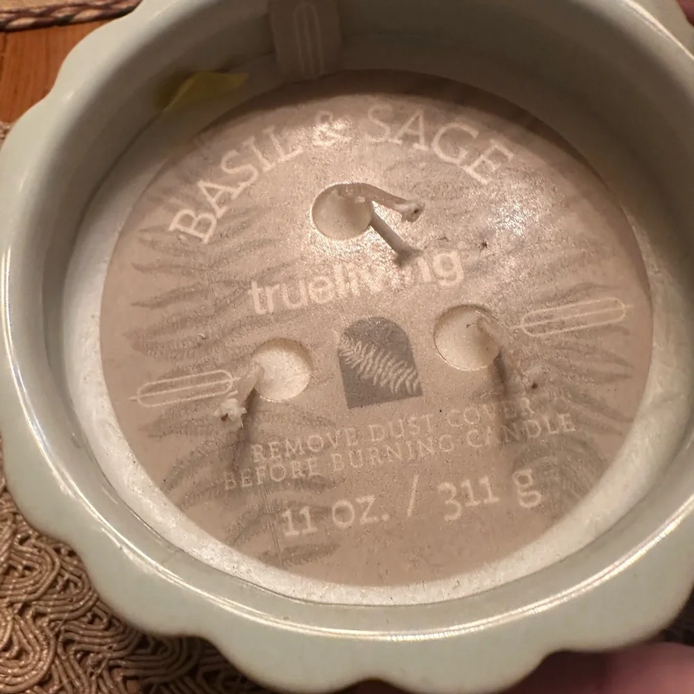True Living Basil & Sage Candle Set 11oz each